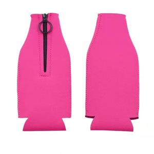 Couvercle de bouteille de bière et de vin isolé en néoprène en gros d'usine avec couvercle de bouteille à fermeture éclair - Product Image 6
