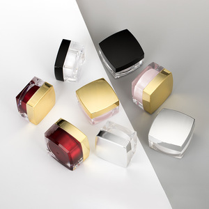 Sang Trọng Kem Mỹ Phẩm Lọ 5G 50G Vuông Trong Suốt Acrylic Nhựa 10Ml Nắp Cho Khuôn Mặt Kem Mắt Kem <span class=keywords><strong>5Ml</strong></span> Mặt Nạ Bao Bì - Product Image 4