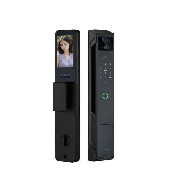 Rechargeable Tuya WiFi 3D Face Recognition Zinc Alloy Smart Door Lock with Cloud Storage Fingerprint Camera Security