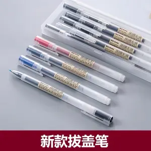 卸売Muj高品質学用品100セットジェルインクペン0.5mm 0.38mmMUJIsスタイルジェルペンブラックブルーレッドボールペン