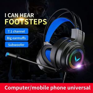 Auriculares con Cable USB Estéreo 7.1 de Calidad Premium, con LED, Sonido Envolvente Virtual Dinámico, Micrófono para Viajes y Teléfonos Móviles - Product Image 5