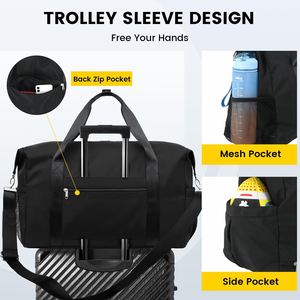 Túi đựng đồ du lịch Oxford nhẹ, dành cho nữ, dung tích lớn, thiết kế chống thấm nước, dùng để đựng quần áo cuối tuần - Product Image 4