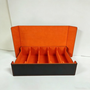 Factory Wholesale PU Leather <b>Large</b> Capacity Deck <b>Box</b> Custom Logo Magnetic Cover Detachable Design for TCG Games Card Collection - Product Image 5