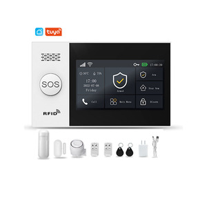 4,3 inch Tuya Smart Home beveiligingssysteem met draagbaar draadloos WIFI alarm voor branddeuren, rookmelder, ABS materiaal, GSM netwerk - Product Image 1