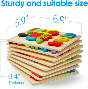 Juguete Educativo Temprano, Rompecabezas de Madera Tridimensional para Niños con Animales de Dibujos Animados, Juguete de Desarrollo de Inteligencia Transfronterizo - Product Image 4