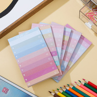 Blocs-notes adhésifs dégradés pour liste de tâches, liste de points à cocher numérotée pastel, bloc-notes autocollant pour agenda, école, bureau