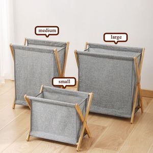 Household Large <b>Baskets</b> Dirty Clothes Storage <b>Basket</b> <b>Foldable</b> Laundry Hamper With Lid - Product Image 3