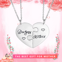 Meilleurs cadeaux pour la fête des mères, collier en acier inoxydable populaire pour mère et fille, bijoux plaqués or pour fille et meilleure amie