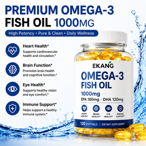 Suplemento de Aceite de Pescado Omega 3 en Cápsulas Blandas, Fabricado en EE. UU., OEM/ODM, EPA DHA, Salud Cerebral, Ocular y Cardíaca, Nutrición Diaria - Product Image 2