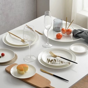 Grosir Pabrik Set Perlengkapan Makan Piring Keramik Putih Bulat Porselen 7-16 Inch Dijual Per Ton - Product Image 6