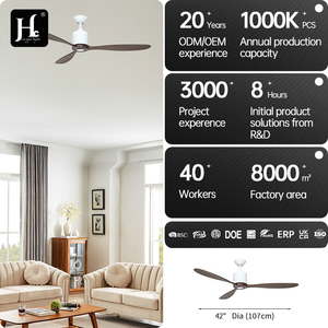 52-inch Solid Wood Ceiling <b>Fan</b> DC Luxury Wood 110V-220V <b>Remote</b> <b>Control</b> Smart LED Lighted <b>Fan</b> - Product Image 4