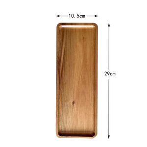 Platos de Madera para Postre, Platos Rectangulares de Madera de Acacia para <span class=keywords><strong>Restaurante</strong></span>, Juego de 3 Platos para Servir Comida - Product Image 5