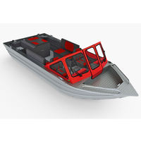 Bateau commercial à moteur de jet de ski en aluminium tout soudé au meilleur prix pour la pêche en lac avec moteur hors-bord électrique et coque en aluminium
