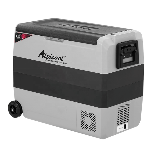 T60 Alpicool 56.5L Portable Mini Car Refrigerator for Car 12v Fridge Freezer Camping Electric Cooler Dual Zone Reliable Wheel