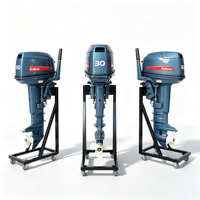 Moteur hors-bord à essence bicylindre 30 CV à deux temps, allumage CDI, refroidissement par eau, conception robuste de qualité compétition pour bateaux de pêche