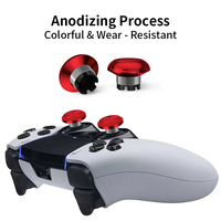 CHARM FOCUS Joysticks Métalliques pour Manette PS5 Edge, Kit de Remplacement de Capuchons de Joysticks Analogiques, 6 Joysticks - Multicolore