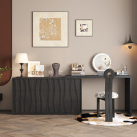 Table de maquillage vintage en bois massif avec tiroir intégré, miroir et plateau réglable – Luxe et haute qualité