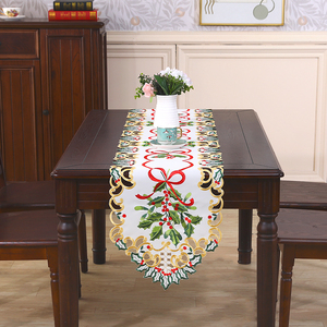 Á hậu bàn thêu giáng sinh tinh tế được sử dụng để trang trí phòng ăn phòng khách cho bữa tiệc giáng sinh - Product Image 3