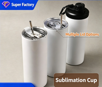 Gobelet isotherme en acier inoxydable pour sublimation, personnalisable, 20 oz, 30 oz, tasse thermos sous vide en acier inoxydable pour transfert par sublimation