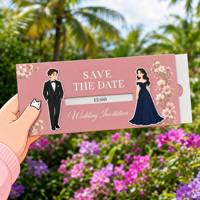 Invitaciones de Boda Deslizantes con Diseño Moderno, Tarjetas Personalizadas con Patrón Personalizado, Papel Impreso con Serigrafía, Regalos de Boda
