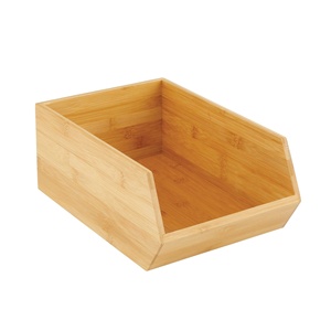 Boîte solide bambou naturel cuisine collations stockage Organisation Bin empilable <span class=keywords><strong>bois</strong></span> <span class=keywords><strong>pomme</strong></span> <span class=keywords><strong>de</strong></span> <span class=keywords><strong>terre</strong></span> panier pour le stockage des aliments - Product Image 1