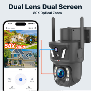 Caméra solaire LS VISION 3K 50X zoom optique double objectif 6MP 4G carte SIM PTZ surveillance WIFI sécurité extérieure suivi humanoïde - Product Image 4