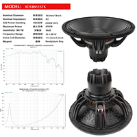Haut-parleurs de subwoofer de 18 pouces, haute puissance 4000W, haut-parleur en néodyme, bobine vocale de 4,5 pouces, haut-parleurs audio professionnels pour scène