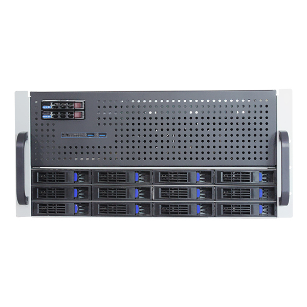 The 5U Server Chassis Is 30cm Deep, Supporting 12 Hard Disks, Redundant Power Supplies, and Multi Graphics Cards