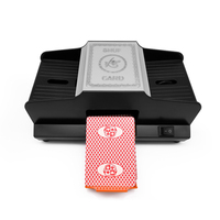Machine à mélanger les cartes de poker semi-automatique professionnelle de qualité casino pour 2 jeux de cartes de Texas Hold'em et de Blackjack