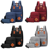 Usine directement en gros 3 pièces en 1 Pack Business Style 15.6 pouces sac à dos pour ordinateur portable avec pochette à crayons