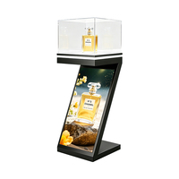 Indoor GOB LED Showcase-Bildschirm Z-Form 16:9 LED Digitale Beschilderung Werbung Einzelhandelsgeschäft Bewegliche Anzeigetafel