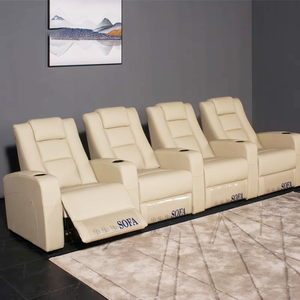 <span class=keywords><strong>Canapé</strong></span> de <span class=keywords><strong>cinéma</strong></span> maison confortable, fonctionnel et moderne, 2, 3 ou <span class=keywords><strong>4</strong></span> <span class=keywords><strong>places</strong></span>, inclinable, en cuir - Product Image 2