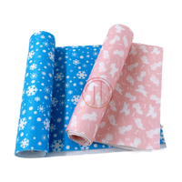 Tissu en feutre non tissé 100% polyester, personnalisé, imprimé, doux, aiguilleté, antistatique, respirant, imperméable et thermocollant