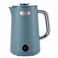 Bouilloire électrique à double paroi de 1,7 litre en acier inoxydable, arrêt automatique, ébullition rapide, portable, colorée, pour usage domestique