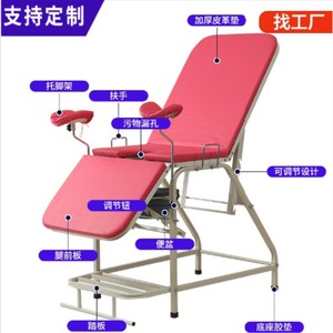 Cama de exploración ginecológica manual de acero inoxidable para uso ambulatorio femenino - Product Image 4