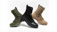 Bottes de randonnée en cuir pour hommes, bottes de sécurité à embout d'acier, bottes de travail tactiques pour hommes, bottes tactiques imperméables pour le désert, bottes de combat