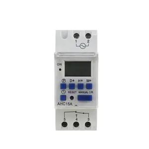 Saklar Timer listrik Digital LCD 24 jam, AHC15A saklar kontrol Waktu Mingguan otomatis DHC15A untuk lampu LED Cahaya 220V