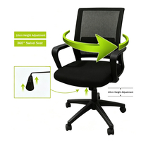 Chaise de bureau ergonomique moderne et confortable de haute qualité, pivotante, réglable en hauteur, avec support lombaire