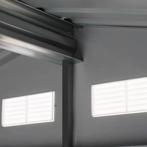 Hộp đựng đồ ngoài trời có thể tùy chỉnh theo yêu cầu của nhà sản xuất thiết bị gốc (OEM), nhà kho chứa đồ trong vườn, bằng thép mạ kẽm, chống thấm nước, đơn vị chứa đồ bằng kim loại, nhà kho dụng cụ - Product Image 5