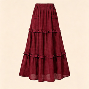 <span class=keywords><strong>Jupe</strong></span> <span class=keywords><strong>longue</strong></span> en soie sur mesure pour femme, collection été 2026 – Élégante, taille haute, pour cocktail, soirée ou invitée de <span class=keywords><strong>mariage</strong></span>, coupe évasée trapèze mi-mollet - Product Image 3