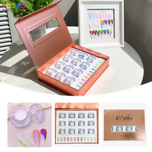 Set di Pigmenti Diamantati Aurora Cangiante per Nail Art, Kit Polvere Cromata Camaleonte per Unghie - Product Image 3
