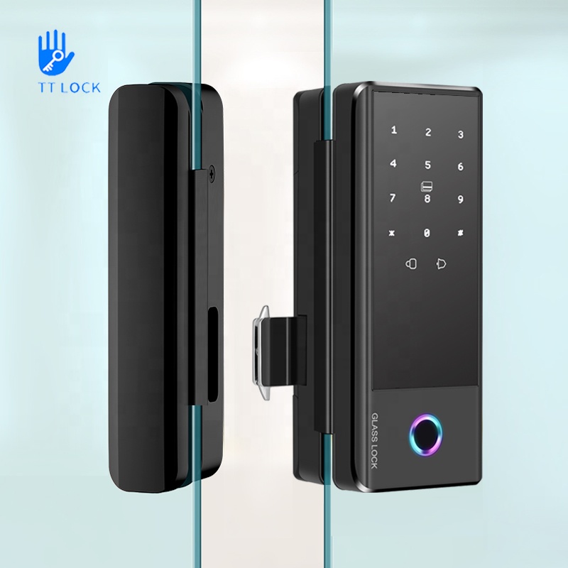 ttlock security lock for a glass door safe home office wireless aluminum glass sliding door lock