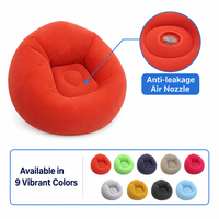 Fauteuil gonflable sphérique personnalisé en PVC floqué, épais et pliable, pour une personne, idéal pour dormir et se détendre (vente en gros)