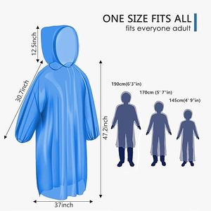 Chubasquero Desechable <span class=keywords><strong>de</strong></span> Polietileno Portátil para Rafting y Camping al Aire Libre, Área Escénica <span class=keywords><strong>Mackintosh</strong></span> - Product Image 2