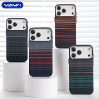 VAWI B357 Coque de téléphone en fibre d'aramide de haute qualité en gros pour iPhone 17 Pro, coque magnétique pour Samsung A55 A56 S23 S24 S25