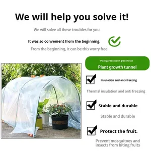 תמיכת צמחים לגינון, חממה עשה זאת בעצמך, קשת שתילה לירקות, מוט מנהרה, צינור כיפוף, מסגרת חיבור, פלסטיק מחמם - Product Image 3