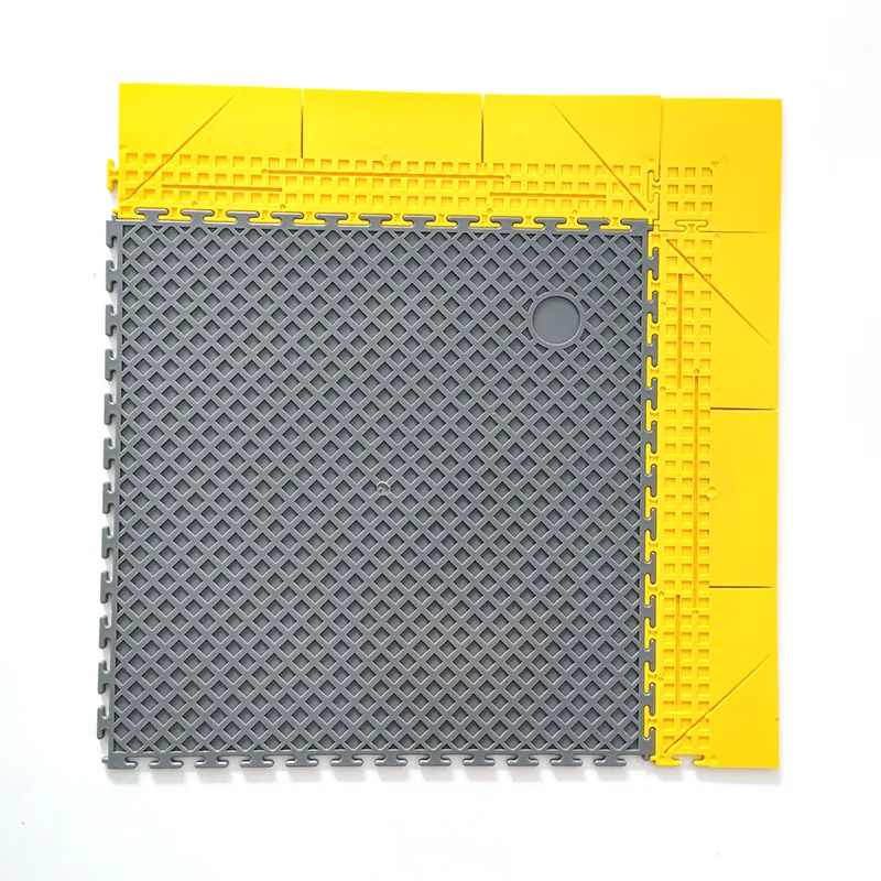 PVC Plastic Conductive floor mat grey/black/green PVC floor tiles