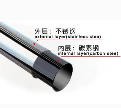 304 stainless steel clad pipe 316L hot rolled tube