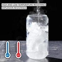 Verre personnalisé de 16 oz avec couvercle en bambou et paille – Verres à bière transparents de Noël, gobelets à soda, tasses en borosilicate haute résistance à la chaleur