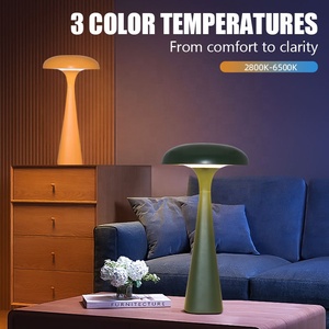 Rechargeable Mushroom <b>LED</b> Table Lamp Built-in Lithium Battery Wireless Bedside Night <b>Light</b> For Bedroom <b>Bar</b> Desktop Decor - Product Image 2